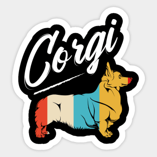 Vintage Corgi Retro Style Pembroke Dog Lover - Welsh Corgi Sticker
